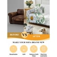 thumbnail image 5 of Eucalyptus Leaves Couch Cover Sofa Covers 3 Cushion Sectional Couch, Daisy Spring Floral Botanical Watercolor Washable Sofa Covers Slipcover Sectional Sofa Cover, Furniture Protector 71"x150", 5 of 9