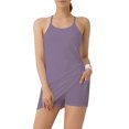 thumbnail image 1 of TheFound Femmes Robe de Sport Bretelles de Couleur Unie Jupe avec Doublure Short, 1 of 9
