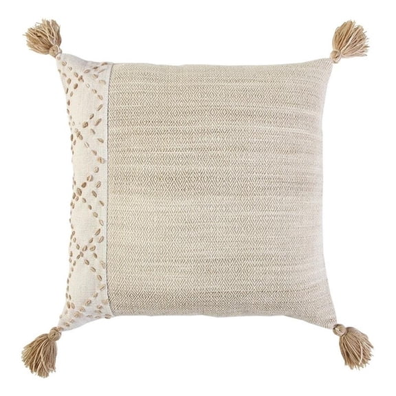 Rizzy Home Poly Color Block Blush 20"X20" Pillow Cover 2 Pack