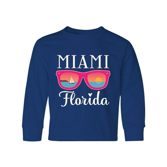 Inktastic Miami Florida Vacation Beach Trip Long Sleeve Youth T-Shirt