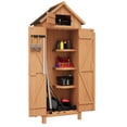 thumbnail image 1 of Armoire de Rangement en Bois Résistante aux Intempéries – 3 Tablettes Ajustables, Portes Verrouillables, Armoire Extérieure Robuste pour Jardin, Patio, Balcon Ou Pelouse – Organisateur d'Outils Multi-Murs, Armoire 177x72x54cm 560, 1 of 7