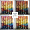 thumbnail image 4 of Stained Glass Aspens Shower Curtain Set, Nature Forest Trees Shower Curtain, Landscape Bathroom Accessories, Printed Pattern Decorative-72"W x 86"L (Pack of 1), 4 of 7