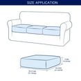 thumbnail image 2 of CHOK 2024 Housse de Coussin de Siège Extensible à Texture en Grille (3 Pcs Kaki), 2 of 5