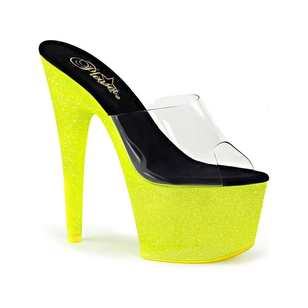 yellow sparkly heels