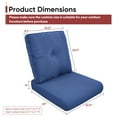 thumbnail image 7 of POCASSY Patio Furniture Cushions Set of 5, 22.5"*22.5" Outdoor Cushion for Patio Furniture, Water Resistant, Fade Resistant, Deep Seat and High Back Cushion for Chair, Sofa, and Couch, Blue, 7 of 7