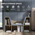 thumbnail image 4 of HOMCOM 6-Cubby Bookcase Bookshelf with Cushion Reading Nook, Oak, 4 of 10
