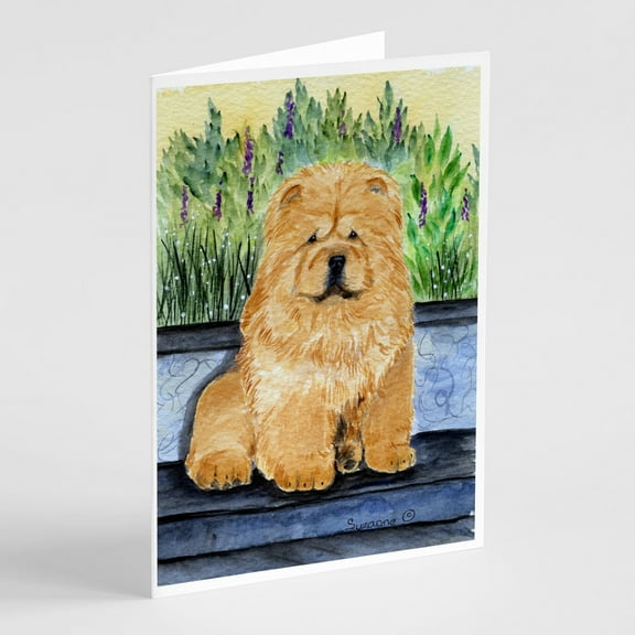 Chow Chow Mountain View Greeting Cards and Envelopes Pack of 8