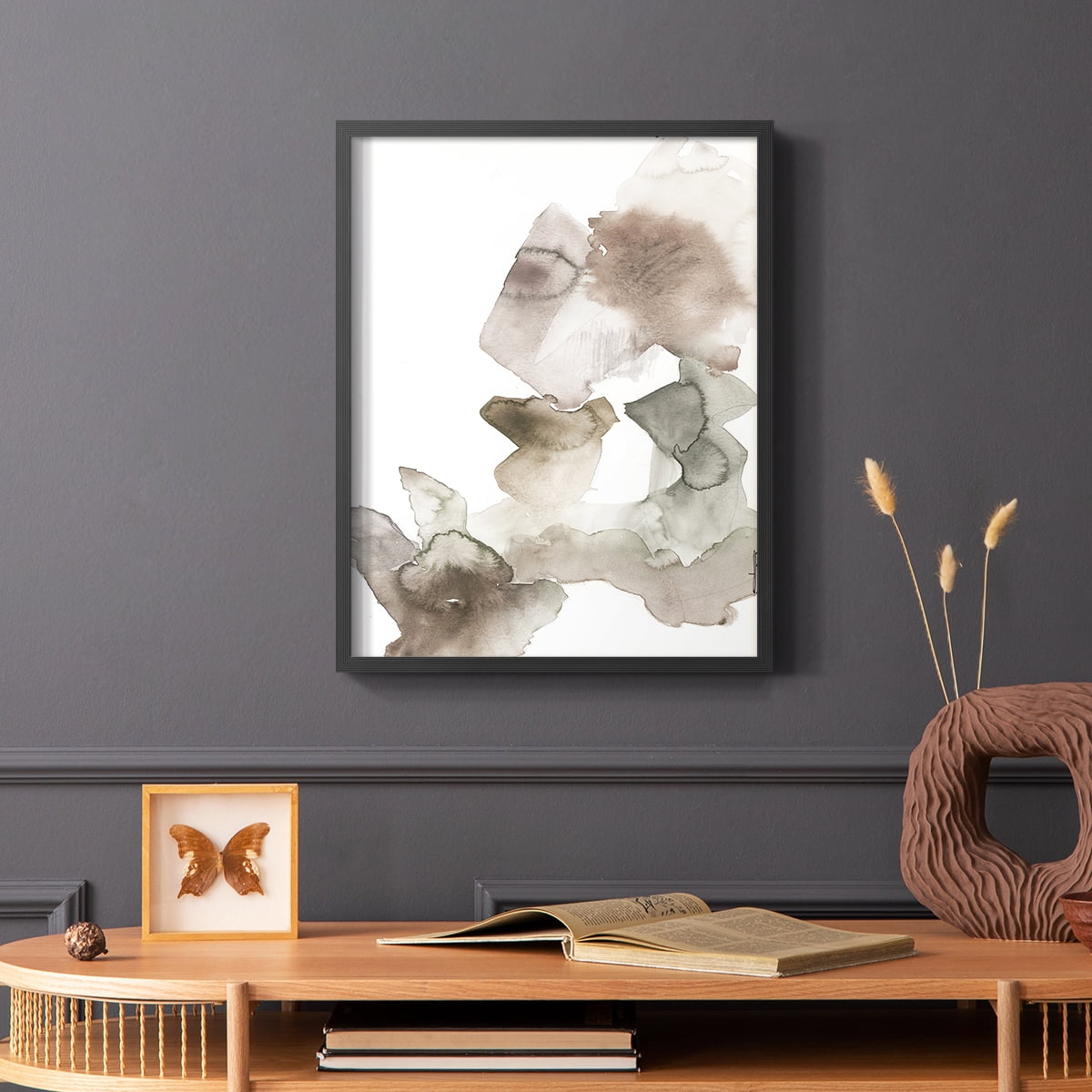 Untitled IX V31 Framed Print in Black Solid Wood Framed Print No Nail Hanging