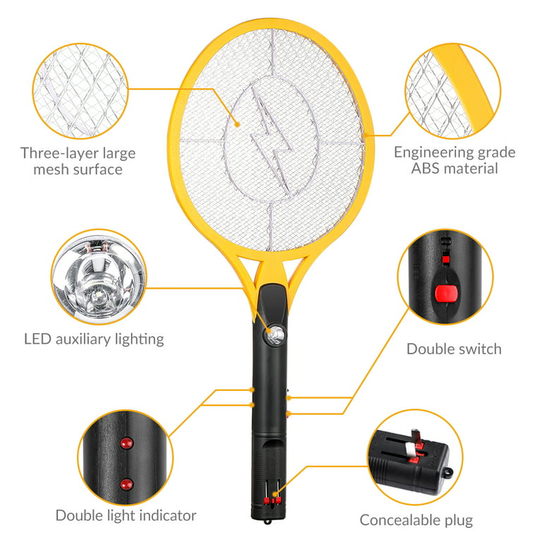 BLACK+DECKER Bug Zapper Tennis Racket, Battery Powered Zapper, Mosquito and  Fly Swatter CY- BDXPC976 - The Home Depot