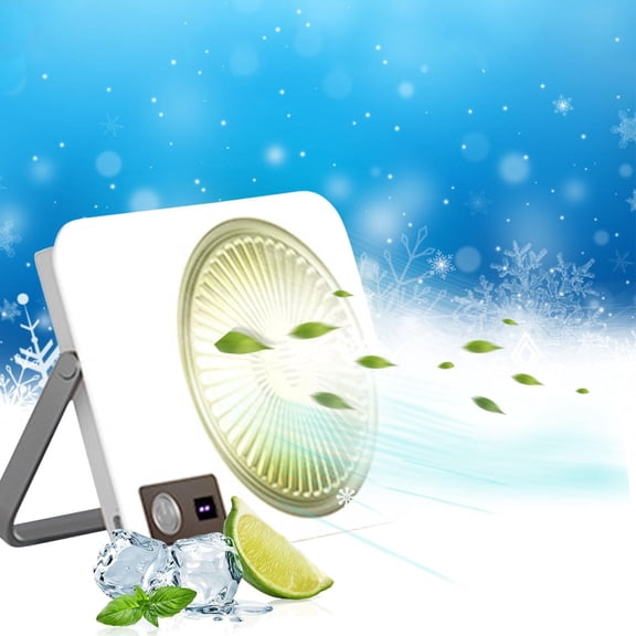 sruoe Tabletop Fan, Desk Fans Small Quiet, Standing Fan, Fans for Bedroom, Personal Fan, Rechargeable Fan, Small Fans for Desk, Bladeless Table Fan, USB Table Smart Fan
