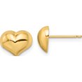 thumbnail image 1 of 14K Yellow Gold Polished Puffed Heart Post Earrings (7.75 X 10) Made In Italy ye2045, 1 of 6