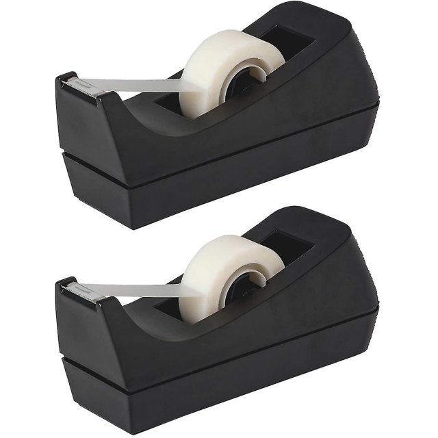 Dispensador de cinta de escritorio - Base antideslizante - Dispensador de rollo de cinta con peso - Perfecto para la oficina en el hogar Escuela (cinta no incluida) - (paquete de 2), kaili Sencillez