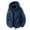 Blue, variant on Plain Men's and Big Men's Jacket Black Cotton Hood Rain Jacket Winter Lightweight Warm Waterproof Men Clothing