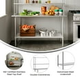 thumbnail image 3 of Flash Furniture Portable Prep and Work Table with NSF Certified 18 Gauge Stainless Steel Top Shelf and Double Overshelves and Galvanized Steel Undershelf, 3 of 9