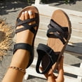 thumbnail image 2 of Puntoco Women'S Sandals Comfortable Quick-Drying Casual Sport Sandal Walking Hiking Water Sandals with Arch Support Black 6.5(38), 2 of 9