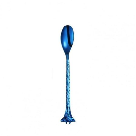 

Coffee Spoon Rounded Ends Giraffe Shaped Stainless Steel Dessert Scoop Fork Flatware Cutlery Kitchen Supplies