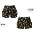 thumbnail image 5 of Picia Elegant Gold Moose Printed Workout Shorts for Women Seamless Scrunch Butt Lifting High Waisted Yoga Gym Booty Running Moisture-wicking Short Pants-X-Large, 5 of 9
