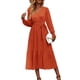 thumbnail image 1 of Vestido PRETTYGARDEN cruzado maxi de manga larga y escote en V XXL, 1 of 7