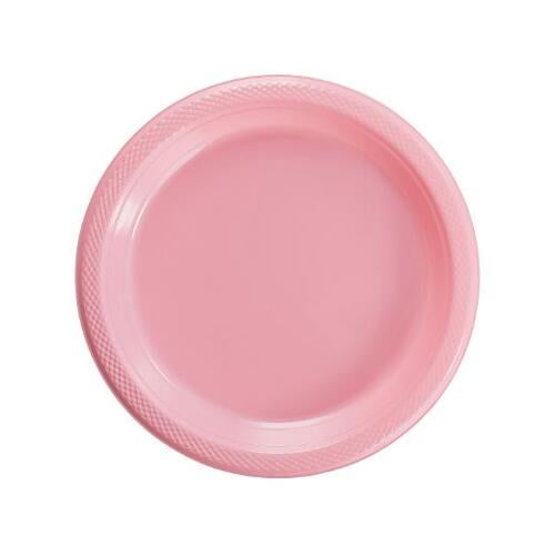 7 In. Pink Plastic Plates 8 Ct.