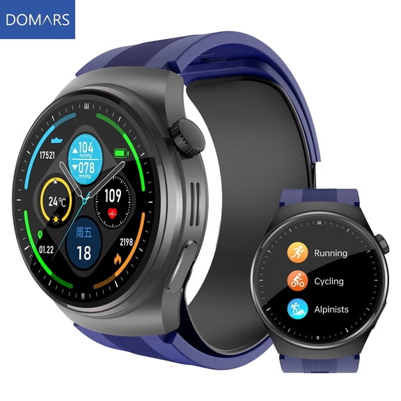 Domars Smart Watch, Fitness Tracker with Bluetooth 5.3, 1.39 Inch Full Touch Screen, Long Battery Life, Multi-Functional Sports Watch for Men Women