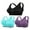 Black+Green+Purple, variant on FANNYC 3 Pack Seamless Comfortable Sports Bra For Women Back Strappy Longline Sports Bras Medium Support Yoga Workout Bra With Removable Pads