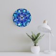 thumbnail image 3 of Silent Wall Clock 40cm/15.75in Round Wall Clock Retro Glass Crystal Flower Art Hanging Clock for Home Living Room Bedroom Kitchen Non Ticking Battery Operated Living Room Mute Clock, 3 of 5