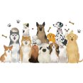 thumbnail image 1 of Un conjunto de lindos perros Pegatinas de pared Etiqueta de la pared Decoración de la pared para la sala de estar Dormitorio Oficina JAMW Sencillez, 1 of 5