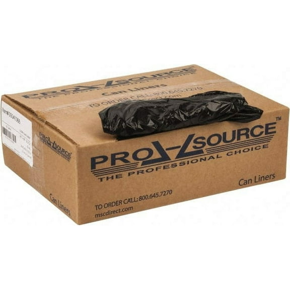 PRO-SOURCE 45 Gal 0.6 mil Household/Office Trash Bag 40" Wide x 46" High, Black