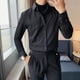 thumbnail image 3 of Camisa y blusa de manga larga a rayas para hombre, estilo empresarial, elegante, informal, de seda asiática, venta al por mayor, 3 of 5