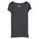 thumbnail image 1 of Aeropostale Solid Core Scoop Camiseta básica para mujer, gris, grande Aeropostale Camiseta básica, 1 of 2