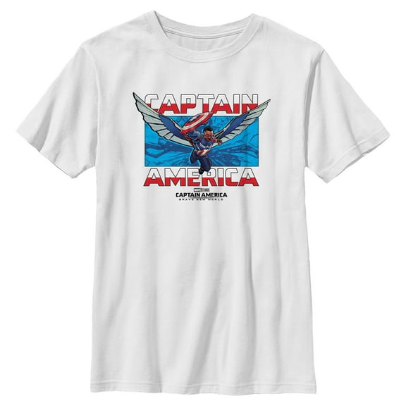 Boy's Captain America: Brave New World Soaring Logo Graphic T-Shirt