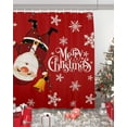 thumbnail image 5 of Red Merry Christmas Shower Curtain, Funny Hanging Santa Shower Curtains Set with Hooks, Snow Winter Holiday Waterproof Fabric Bathroom Curtains Decor Home Accessories,Stall 36 X 72 Inch, 5 of 6