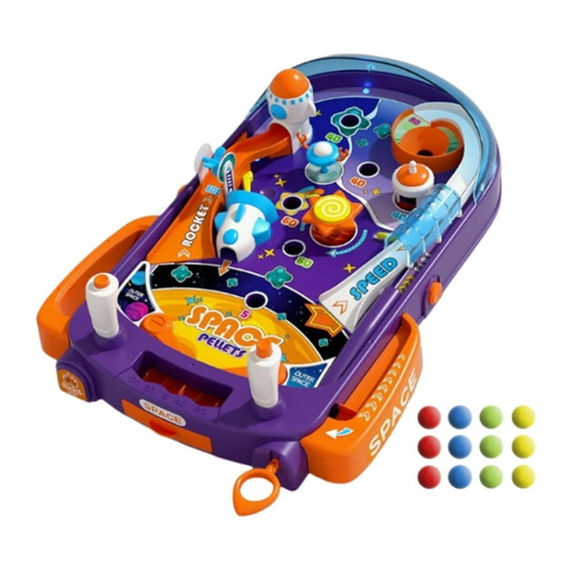 HILABEE Children Pinball Machine Board Game Multiuse for Preschool Home Ages 3 4 5 6 with Light