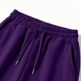 thumbnail image 5 of Outfmvch capri joggers Dance Harem Pants Baggy Dancing Pants Ruched Waist Harem Capris Yoga Fitness Sweatpants Workout Pants Women Cropprd Pants with Pockets Beach Pants for Women Dark Purple XL, 5 of 6