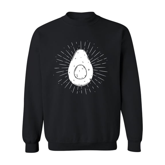 Avocado With Rays  Sweatshirt Men -Image by Shutterstock, Male Large