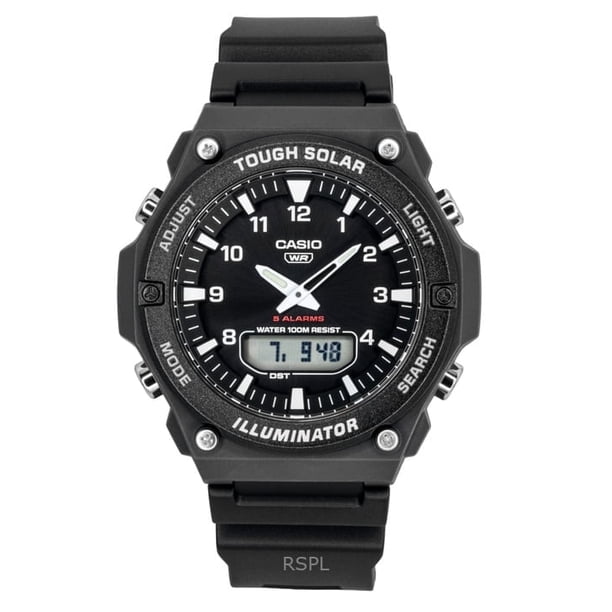 Casio Reloj G-Shock Analógico-digital con Correa de Resina, Esfera Negra, Solar AQ-S820W-1AV, 100 M, para Hombre