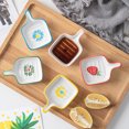 thumbnail image 3 of RAIN Japanese Mini Creative Dipping Saucer Plate Bakewares Microwave Grill Baking Pans Ceramic Dip Dish with Handle, 3 of 5