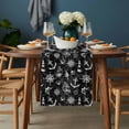 thumbnail image 2 of Nautical Black Table Runner - 60 Inch Long, Kitchen Dining Table Runner Dresser Scarves, Retro Sailing Boat Map Anchor Rudder Farmhouse Decor for Coffee Tables Wedding Party Banquet, 2 of 8