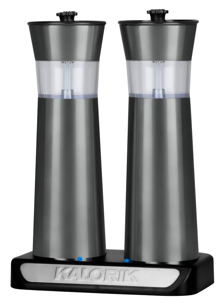 Kalorik Pewter Electric Salt and Pepper Grinders PPG 45587 PT Walmart
