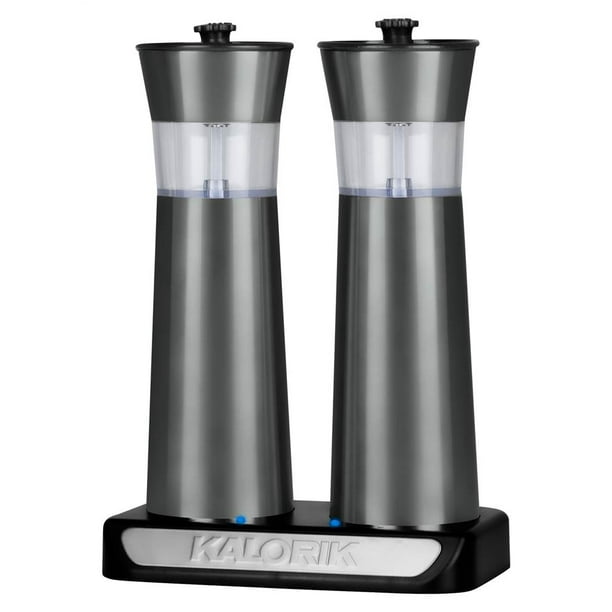 Kalorik Pewter Electric Salt and Pepper Grinders PPG 45587 PT Walmart