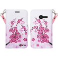 thumbnail image 2 of Pixi Eclipse Case, Alcatel OneTouch Pixi Eclipse Wallet Case, SOGA [Pocketbook Series] PU Leather Magnetic Flip Design Wallet Case for Alcatel One Touch Pixi Eclipse (A462C) - January Birth flower, 2 of 4