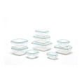 thumbnail image 1 of Glasslock Contenants de Conservation des Aliments en Verre, Allant au Four et au Micro-Ondes, Ensemble de 18 Pcs, 1 of 6