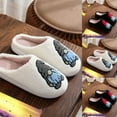 thumbnail image 3 of Xfvqtps Christmas Slippers Fuzzy Slippers for Women Gnomes Print Cute Fleece Lining Soft Thick Sole Memory Foam Slip on Non-Slip Comfortable Cozy Warm Winter House Slippers, 3 of 5