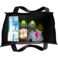 thumbnail image 4 of 1Pc Reusable Grocery Bags, Shopping Bags for Groceries, Black Non-Woven Fabric Multifunctional Shopping Bag with Reinforced Handles & Thick Plastic Support Bottom yo Hold 50+ Pounds of Groceries, 4 of 7