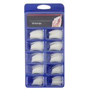 Angle View: HOTBEST 500/1000pcs Half Paste Fake Nail Acrylic White Beauty Manicure Tools