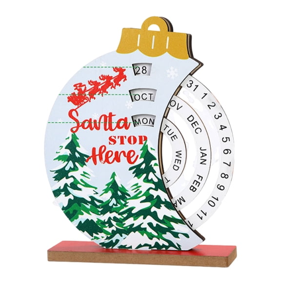 Calendario giratorio de madera Wosthever decorativo para estante