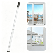 ZHZFKQ Sliding Door Security Bar,Heavy Duty Sliding Patio Door Lock Bar, 20-50" Adjustable Multi-Use Window Security Bars, Sliding Door Stopper,White,1Pack