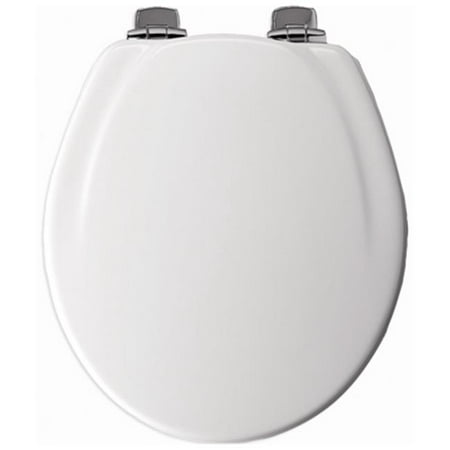 Mayfair 30NISLB Wood Round Slow-Close Toilet Seat, White