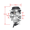 thumbnail image 6 of 2X Motorcycle 36mm Pd36J Carburetor for Atv 400 Utv Ltz400, 6 of 7