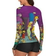 thumbnail image 3 of Simpsons Women's Sunscreen Shirt Long Sleeve Workout Tops Crewneck Soft Comfy Tees Casual T-Shirt S, 3 of 7